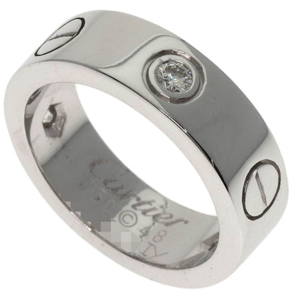 CARTIER love ring 3P Diamond #48 Ring K18 White Gold Ladies [Used]