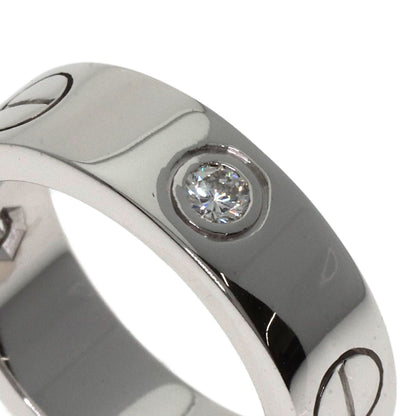CARTIER love ring 3P Diamond #48 Ring K18 White Gold Ladies [Used]