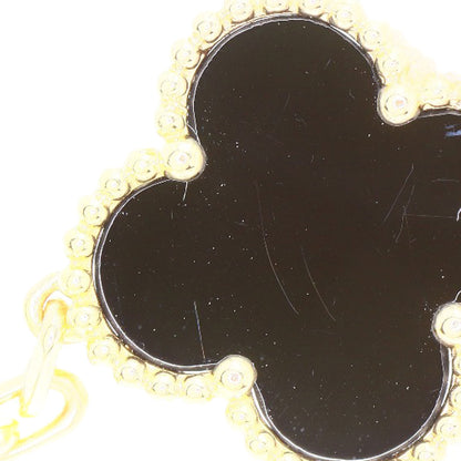 Van Cleef & Arpels Vintage Alhambra Onyx 5 motif Bracelet K18 Yellow Gold Ladies [Used]