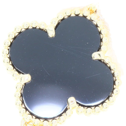 Van Cleef & Arpels Vintage Alhambra Onyx 5 motif Bracelet K18 Yellow Gold Ladies [Used]