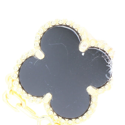 Van Cleef & Arpels Vintage Alhambra Onyx 5 motif Bracelet K18 Yellow Gold Ladies [Used]