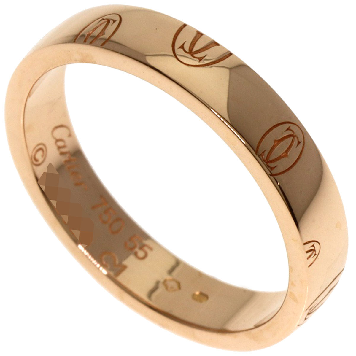 CARTIER   Happy Birthday #55 Ring  K18 Pink Gold Ladies [Used]