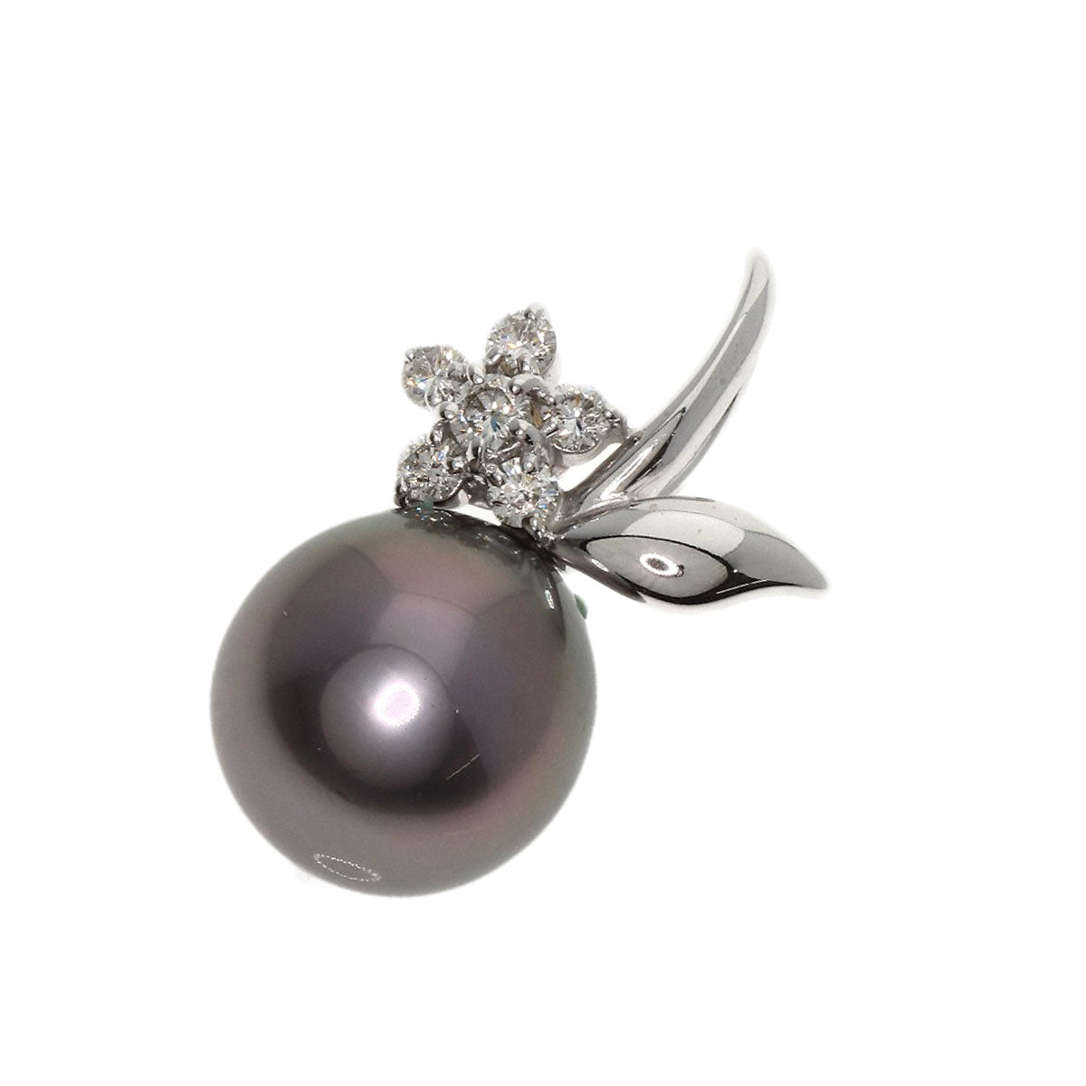 TASAKI Pearl Pearl Diamond Pendant top K18 White Gold Ladies [Used]