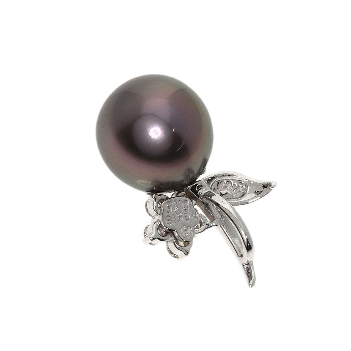 TASAKI Pearl Pearl Diamond Pendant top K18 White Gold Ladies [Used]