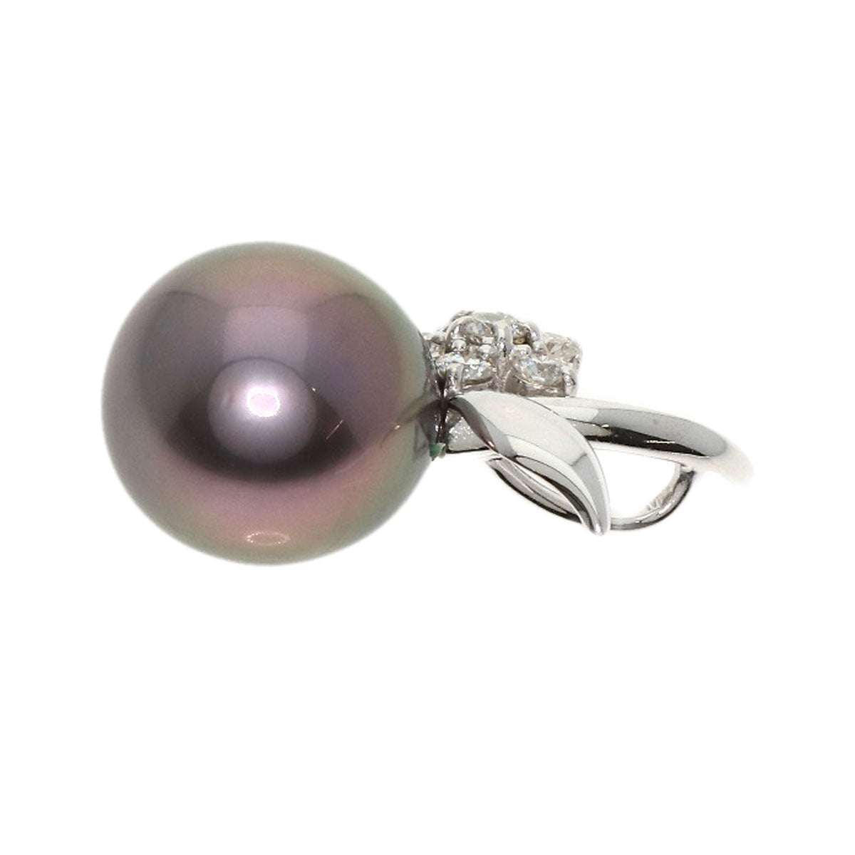 TASAKI Pearl Pearl Diamond Pendant top K18 White Gold Ladies [Used]