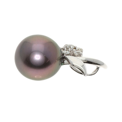 TASAKI Pearl Pearl Diamond Pendant top K18 White Gold Ladies [Used]