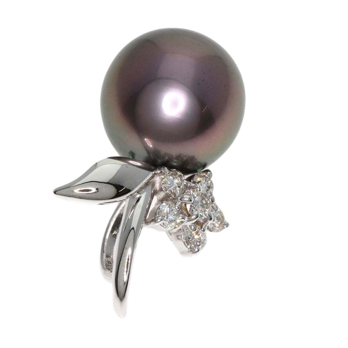 TASAKI Pearl Pearl Diamond Pendant top K18 White Gold Ladies [Used]