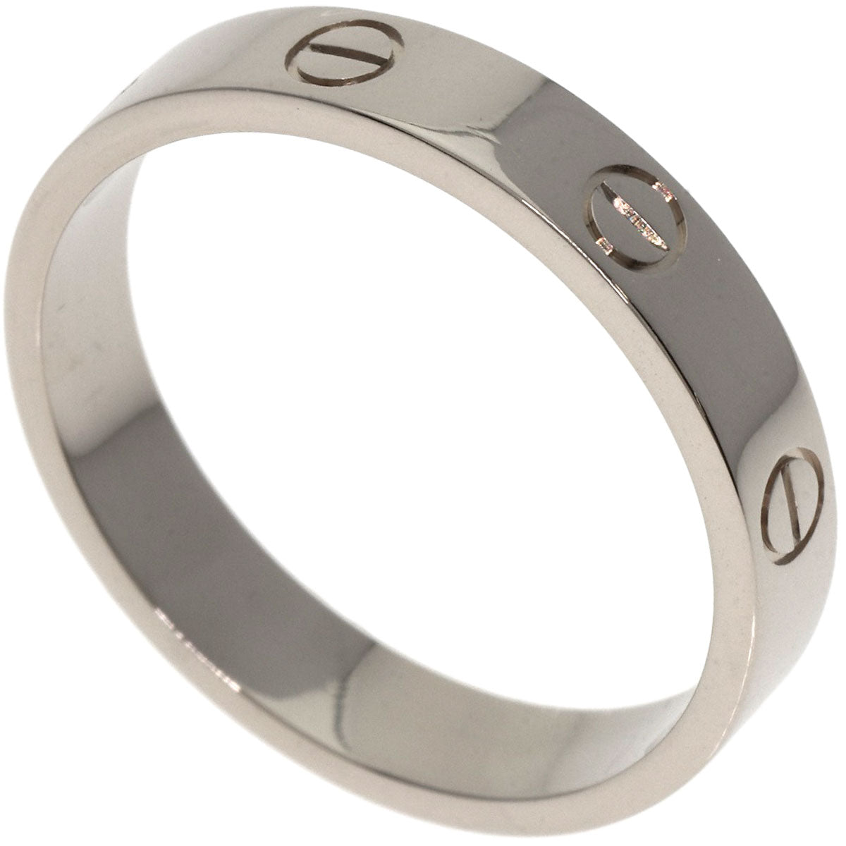 CARTIER   mini love ring #59 Ring  K18 White Gold unisex [Used]