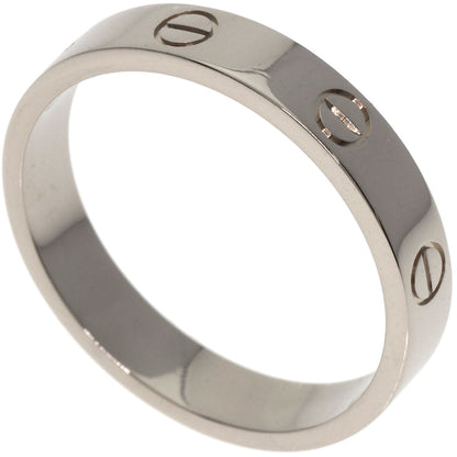 CARTIER   mini love ring #59 Ring  K18 White Gold unisex [Used]