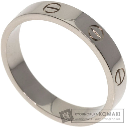 CARTIER   mini love ring #59 Ring  K18 White Gold unisex [Used]