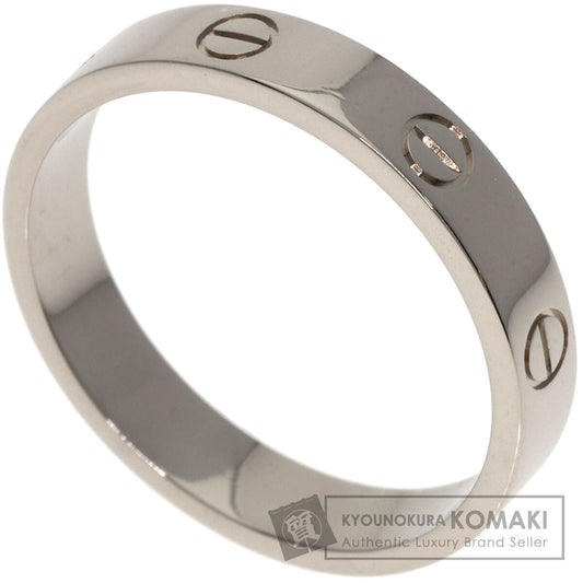 CARTIER   mini love ring #59 Ring  K18 White Gold unisex [Used]