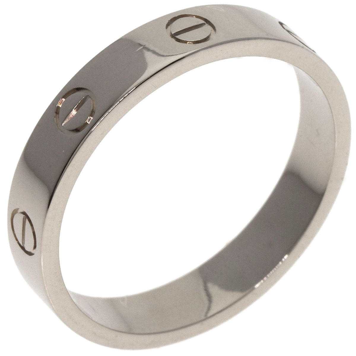CARTIER   mini love ring #59 Ring  K18 White Gold unisex [Used]