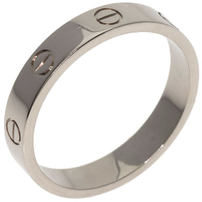 CARTIER   mini love ring #59 Ring  K18 White Gold unisex [Used]