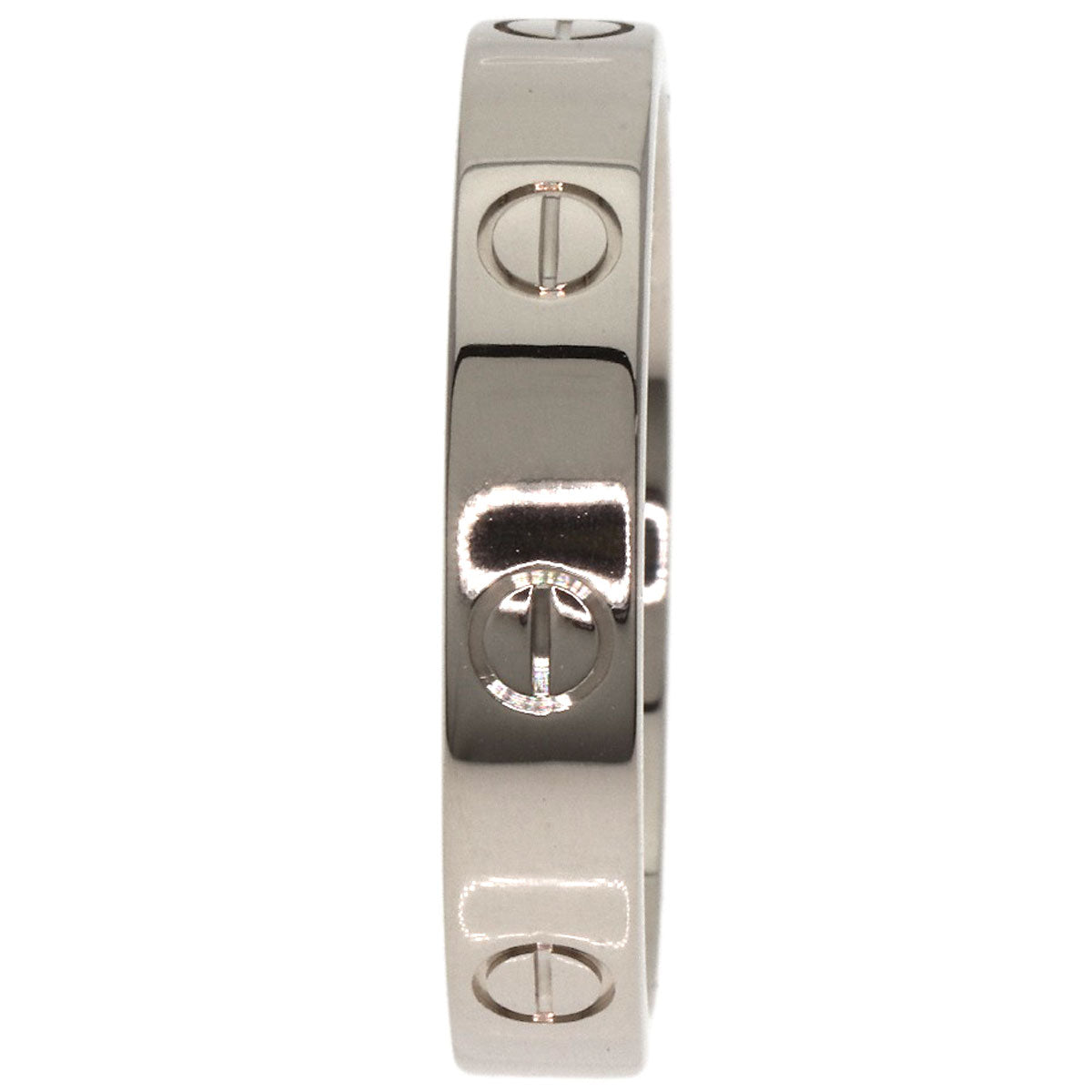 CARTIER   mini love ring #59 Ring  K18 White Gold unisex [Used]