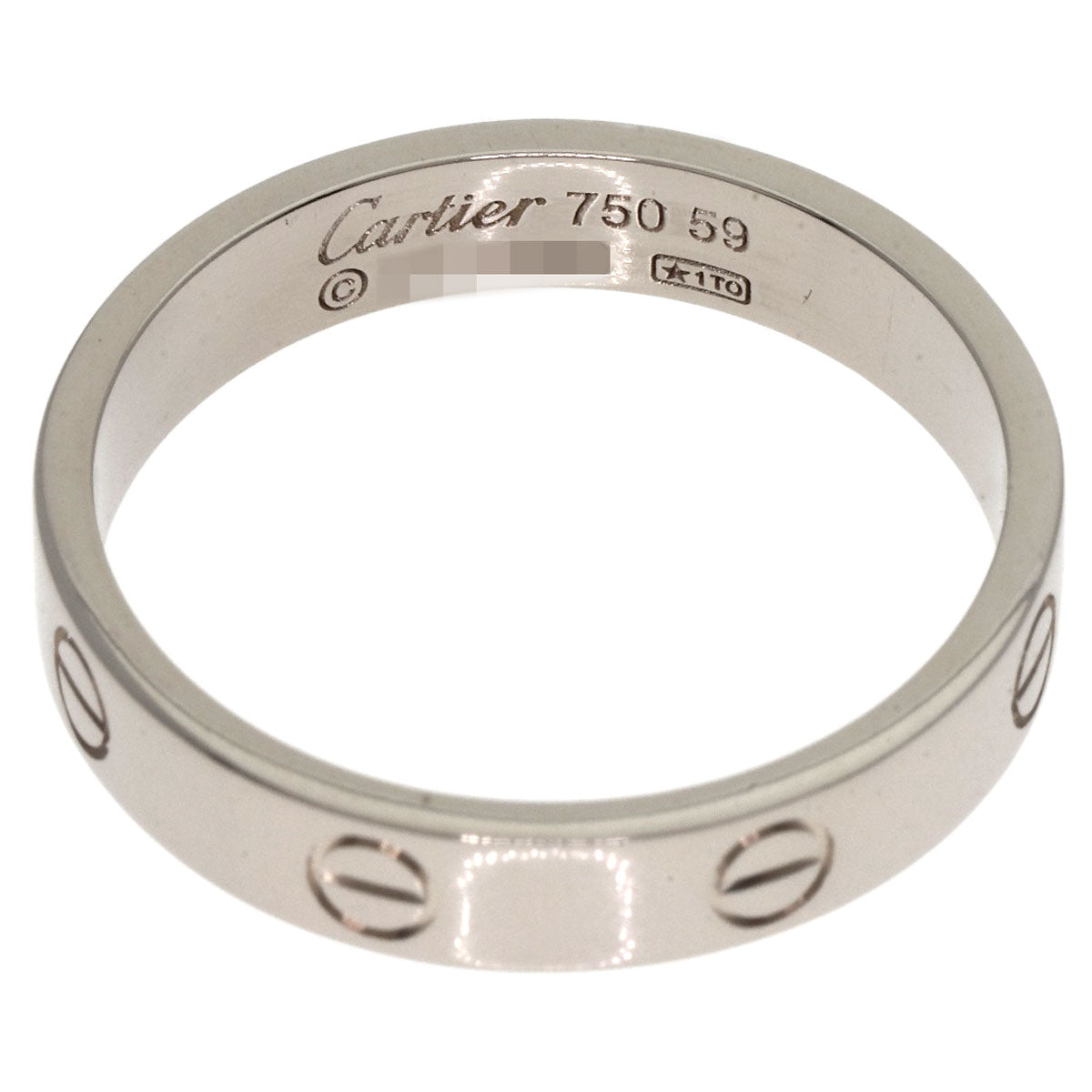 CARTIER   mini love ring #59 Ring  K18 White Gold unisex [Used]