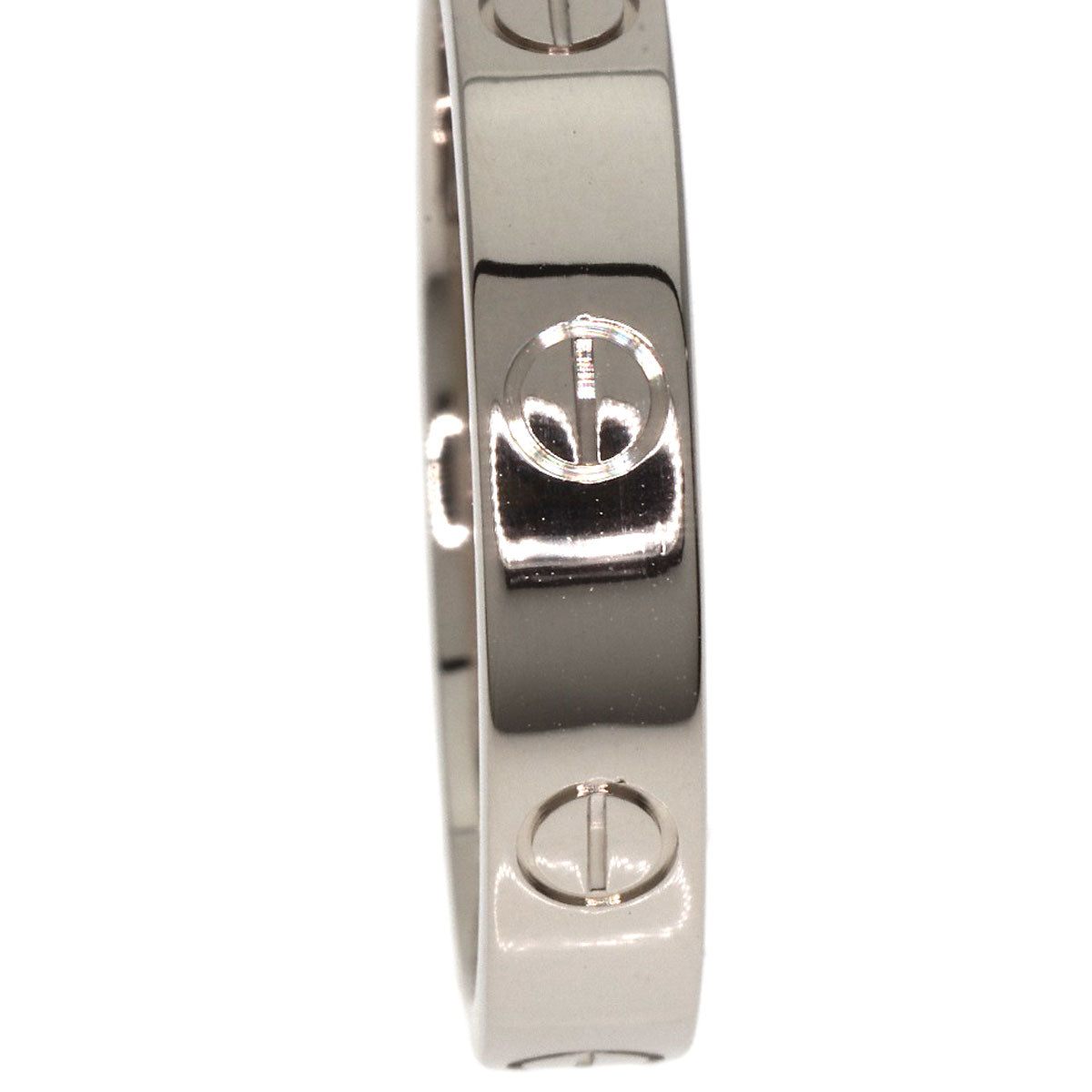 CARTIER   mini love ring #59 Ring  K18 White Gold unisex [Used]