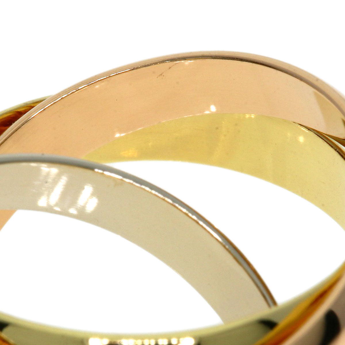 CARTIER Trinity #48 Ring K18 Yellow Gold 18K Pink GoldLadies [Used]
