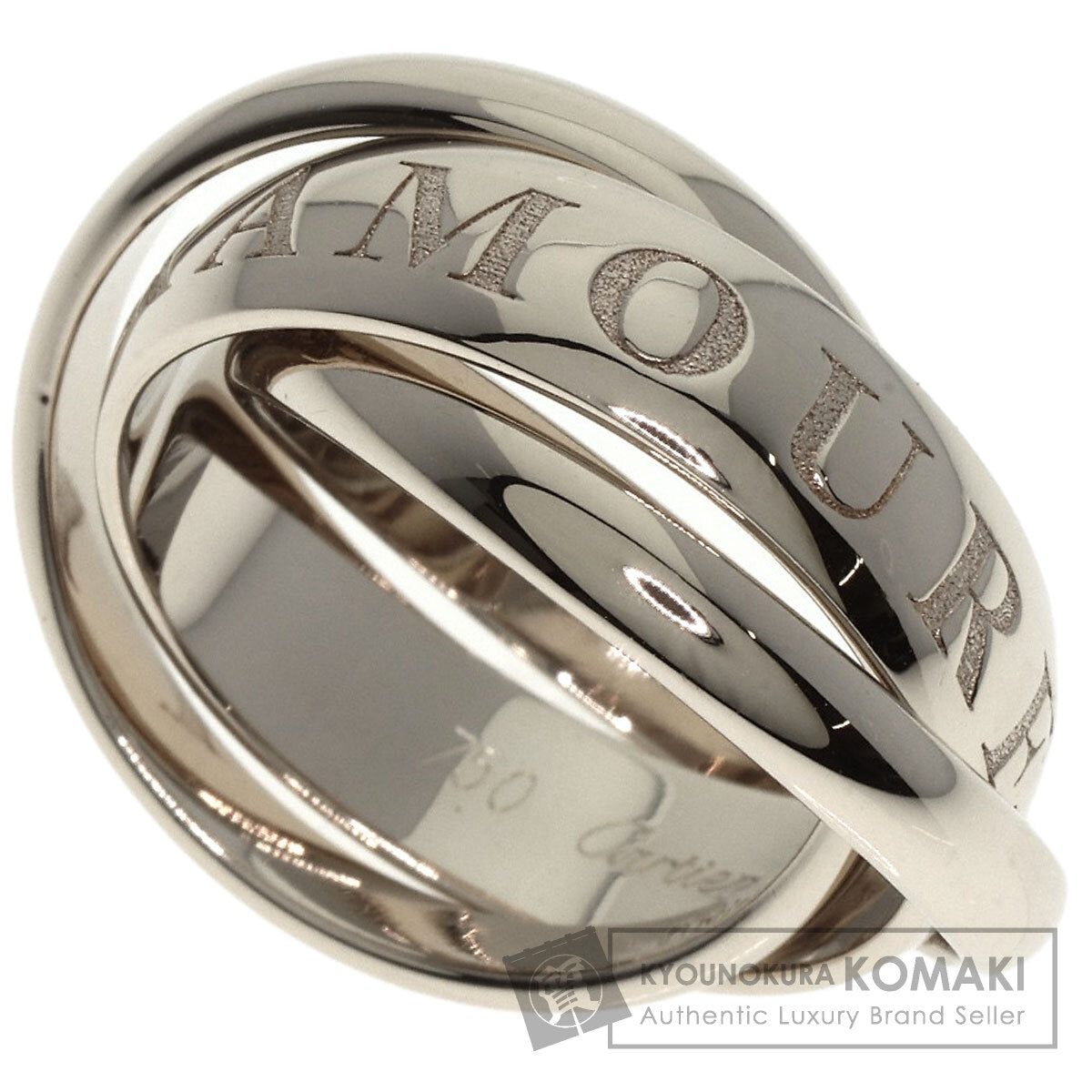 CARTIER   Trinity 1998 Christmas Limited #52 Ring  K18 White Gold Ladies [Used]