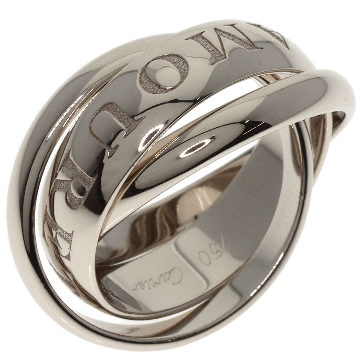 CARTIER   Trinity 1998 Christmas Limited #52 Ring  K18 White Gold Ladies [Used]