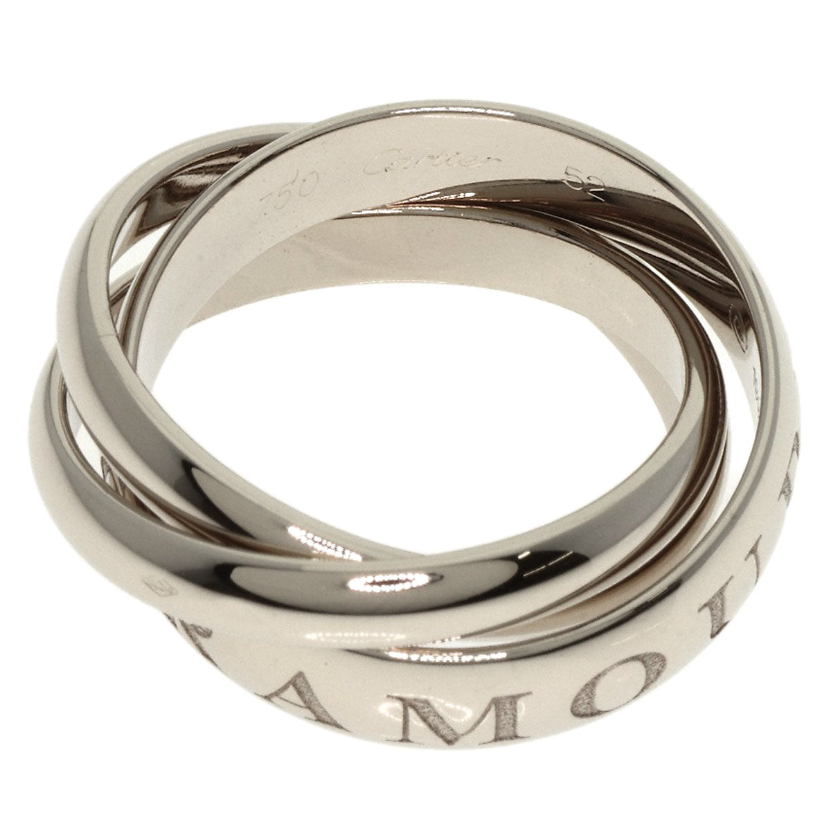 CARTIER   Trinity 1998 Christmas Limited #52 Ring  K18 White Gold Ladies [Used]