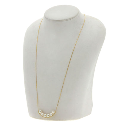 TASAKI Balance Plus Akoya Pearl Long Chain Necklace K18 Yellow Gold Ladies [Used]