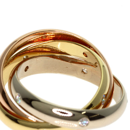 CARTIER Trinity 15P Diamond #51 Ring K18 Yellow Gold 18K Pink GoldLadies [Used]