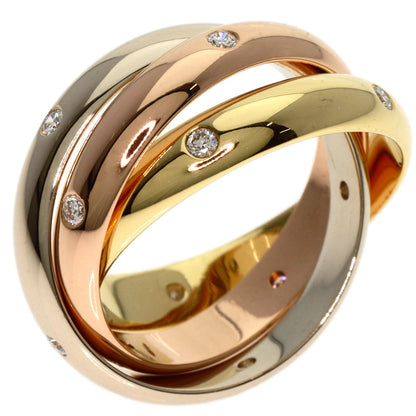 CARTIER Trinity 15P Diamond #51 Ring K18 Yellow Gold 18K Pink GoldLadies [Used]