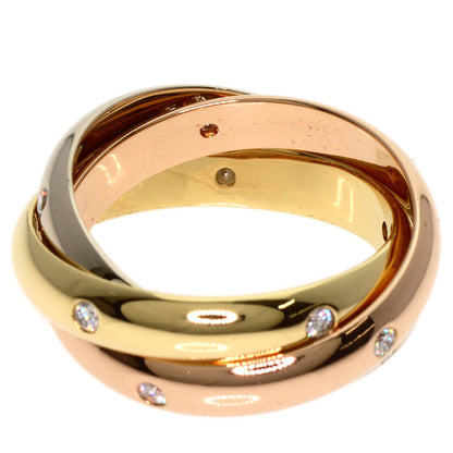 CARTIER Trinity 15P Diamond #51 Ring K18 Yellow Gold 18K Pink GoldLadies [Used]