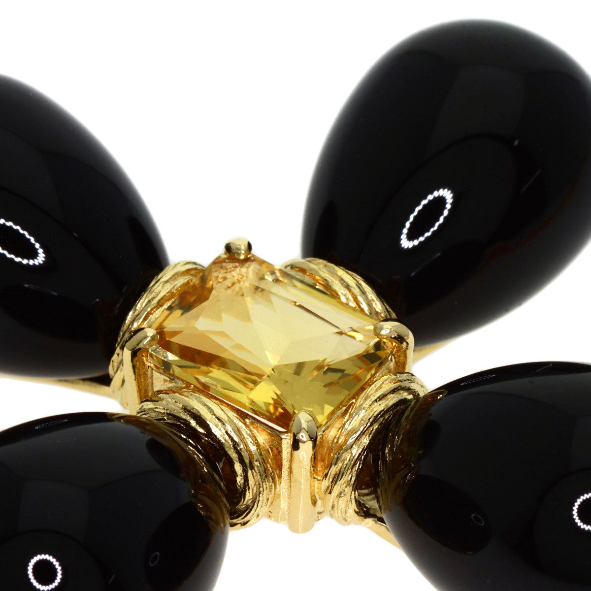 Onyx Citrin Prefeet Necklace K18 Yellow Gold 52g　Ladies