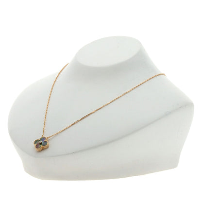 Van Cleef & Arpels Vintage Alhambra Diamond Mother of Pearl Necklace K18 Pink Gold Ladies [Used]