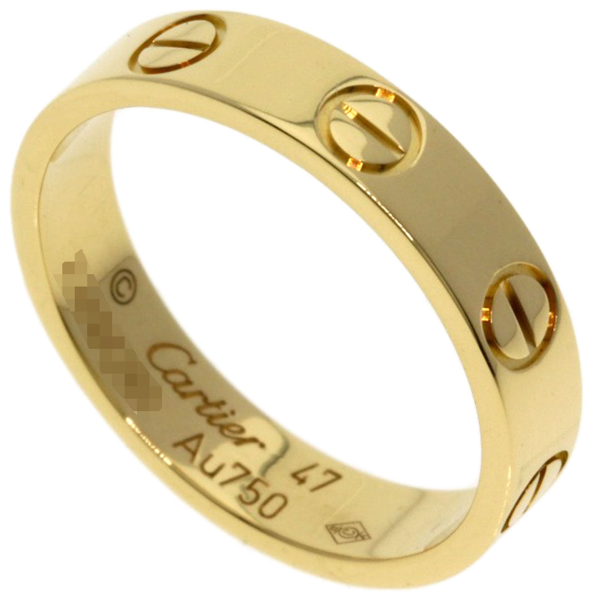 CARTIER mini love ring #47 Ring K18 Yellow Gold Ladies [Used]