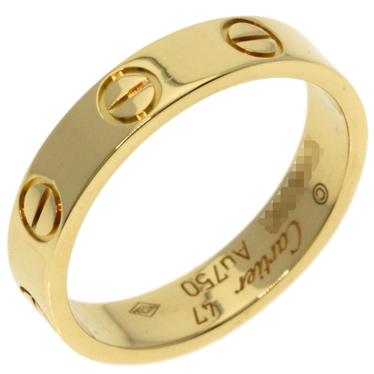 CARTIER mini love ring #47 Ring K18 Yellow Gold Ladies [Used]