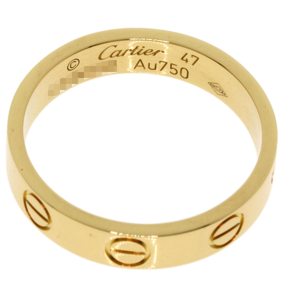 CARTIER mini love ring #47 Ring K18 Yellow Gold Ladies [Used]