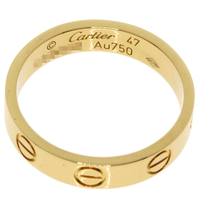 CARTIER mini love ring #47 Ring K18 Yellow Gold Ladies [Used]