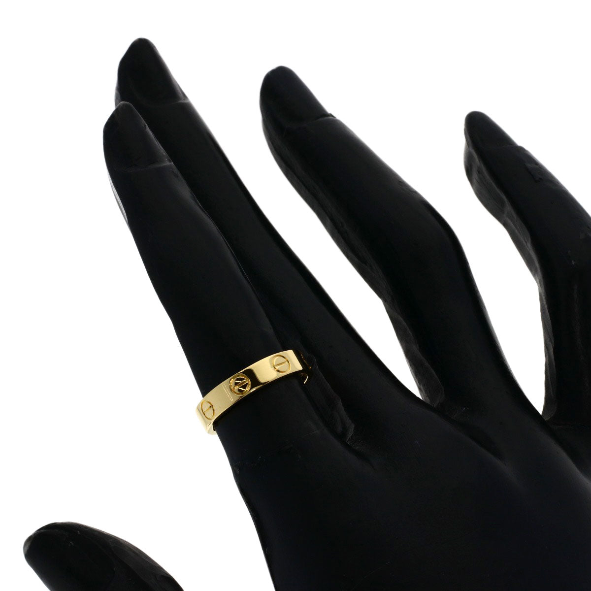 CARTIER mini love ring #47 Ring K18 Yellow Gold Ladies [Used]