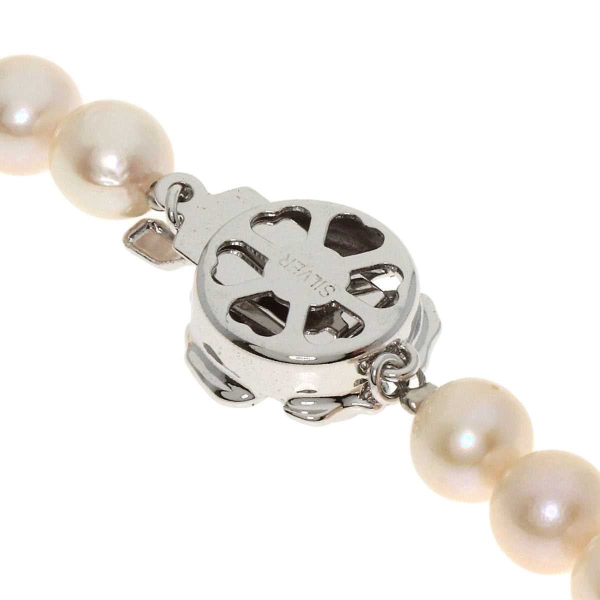 Akoya pearl Pearl Earring 2 piece set Necklace Silver 30.9g　Ladies