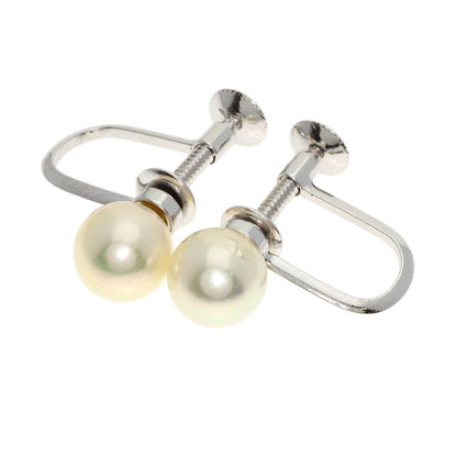 Akoya pearl Pearl Earring 2 piece set Necklace Silver 30.9g　Ladies