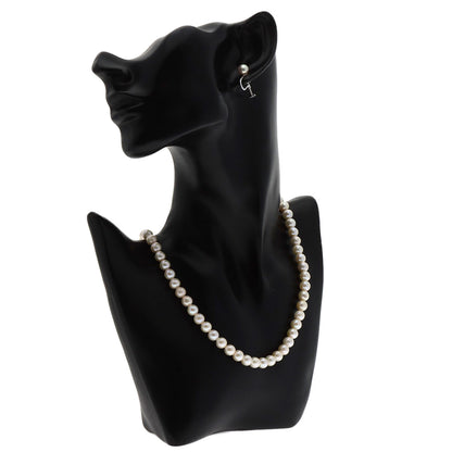 Akoya pearl Pearl Earring 2 piece set Necklace Silver 30.9g　Ladies