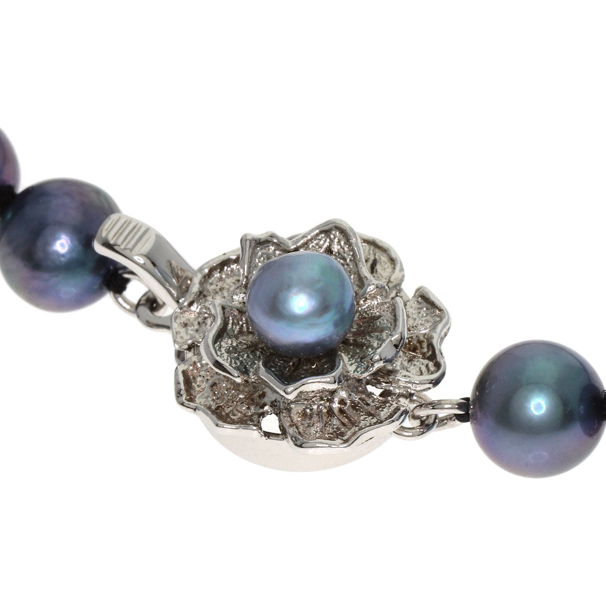 Akoya Gray Pearl Necklace Silver  32.9g�@Ladies
