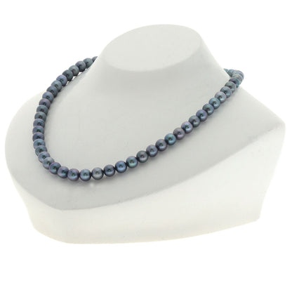 Akoya Gray Pearl Necklace Silver  32.9g�@Ladies