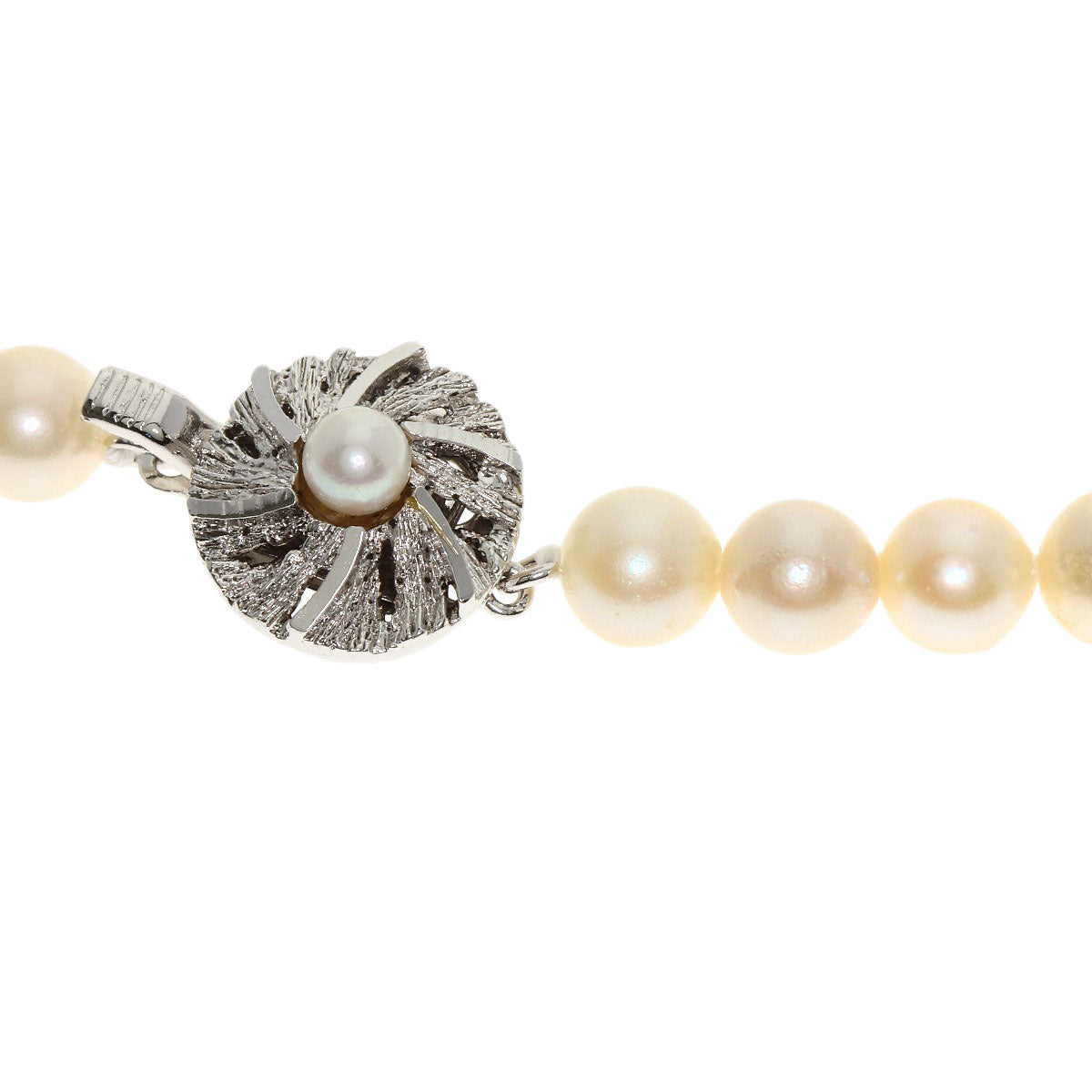 Akoya pearl Pearl Necklace Silver  29.1g�@Ladies