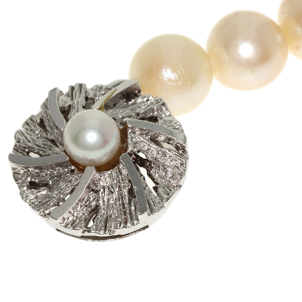Akoya pearl Pearl Necklace Silver  29.1g�@Ladies