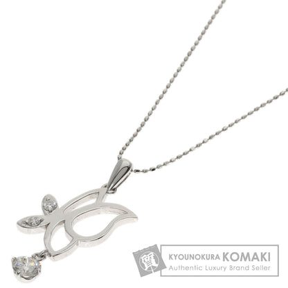 0.3ct Diamond Necklace K18 White Gold 3.4g　Ladies