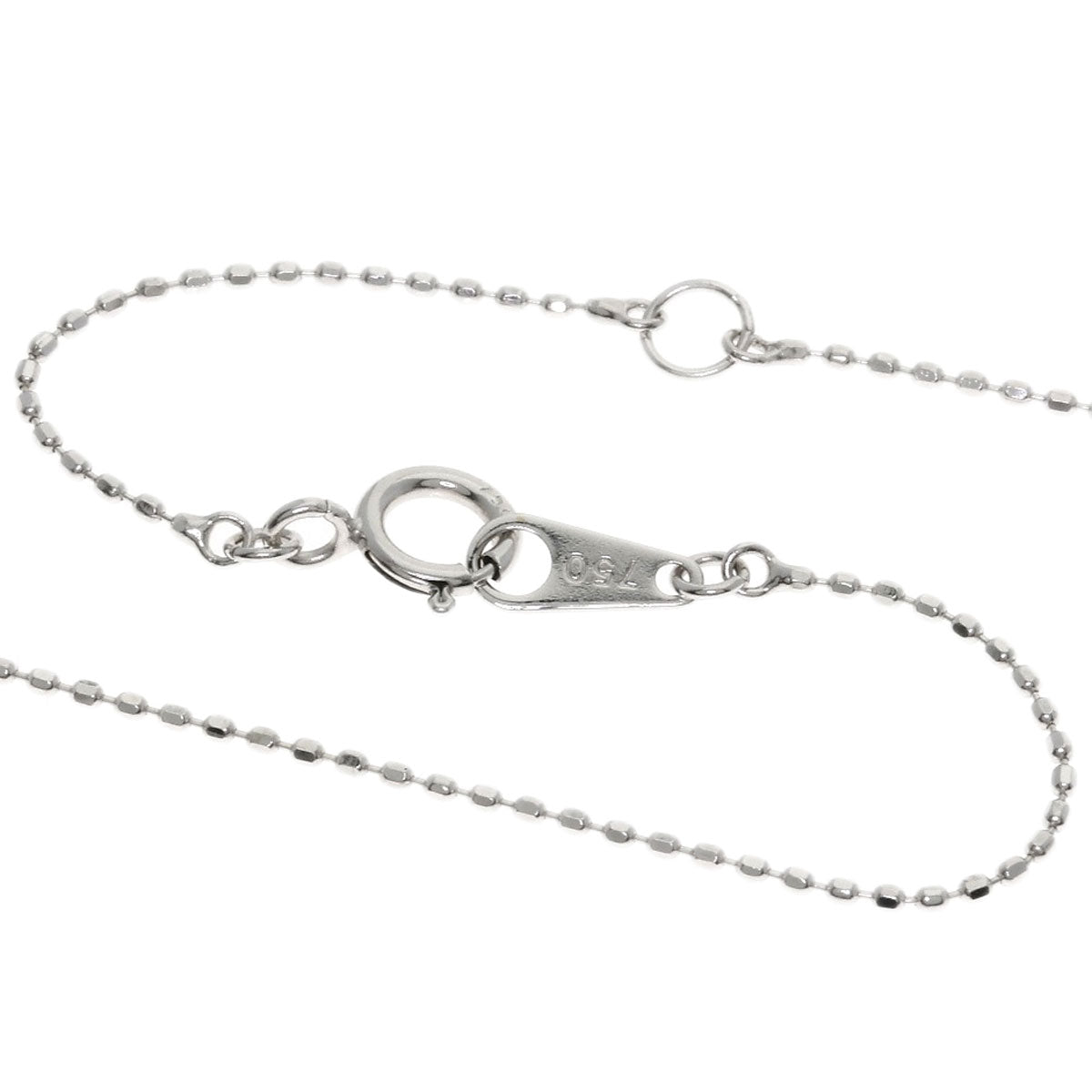 0.3ct Diamond Necklace K18 White Gold 3.4g　Ladies