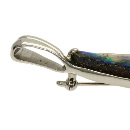 24.14ct Opal Pig Motif Brooch K18 White Gold 16.1g　Ladies