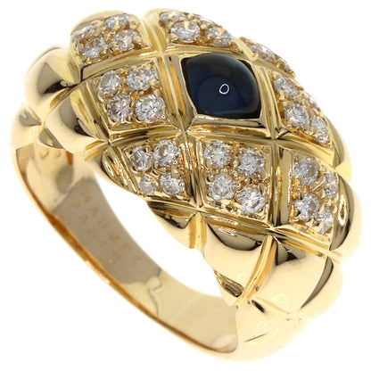 Chaumet Belcordriere Sapphire Diamond Ring K18 Yellow Gold Ladies [Used]