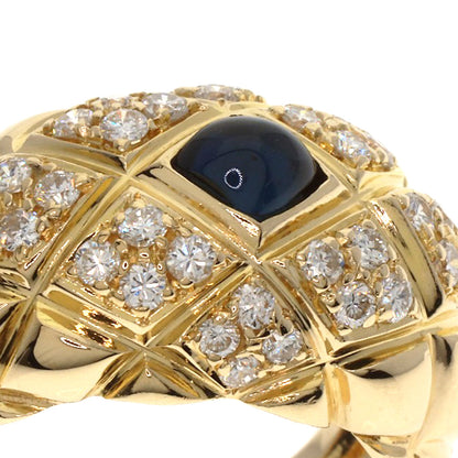 Chaumet Belcordriere Sapphire Diamond Ring K18 Yellow Gold Ladies [Used]