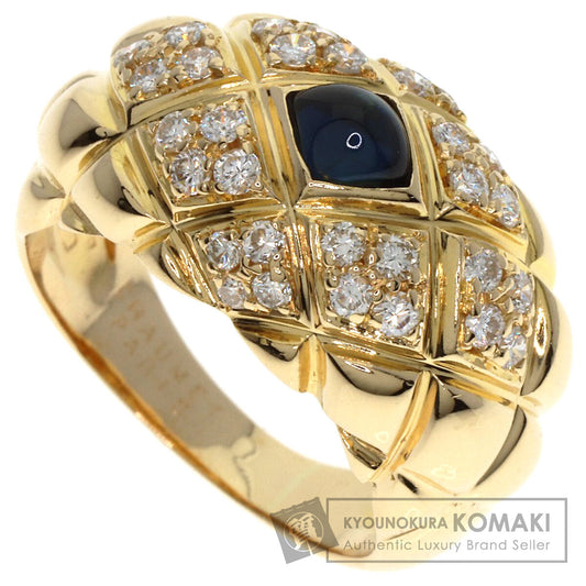 Chaumet Belcordriere Sapphire Diamond Ring K18 Yellow Gold Ladies [Used]