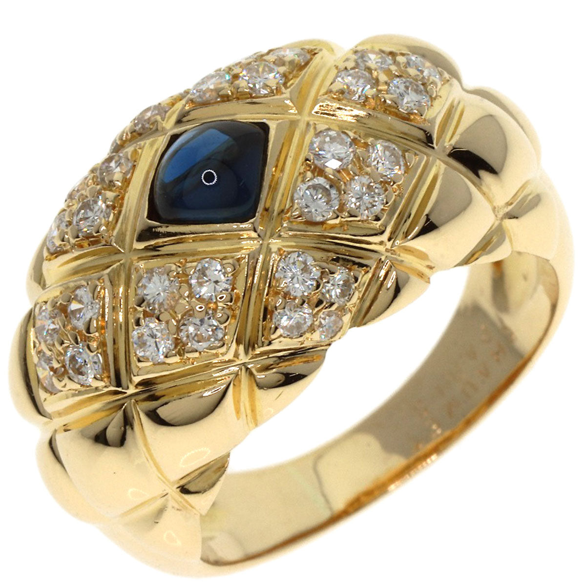 Chaumet Belcordriere Sapphire Diamond Ring K18 Yellow Gold Ladies [Used]