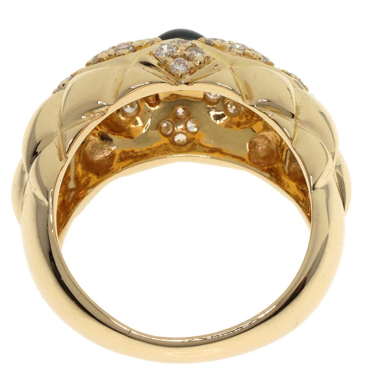 Chaumet Belcordriere Sapphire Diamond Ring K18 Yellow Gold Ladies [Used]